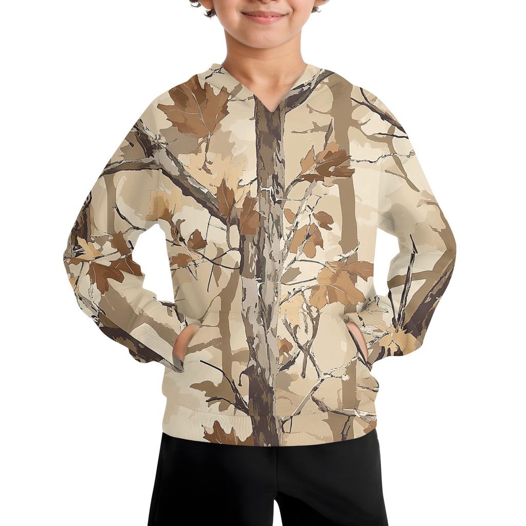 Boys Casual Fashion Long Sleeve Hooded Pocket Sweatshirt