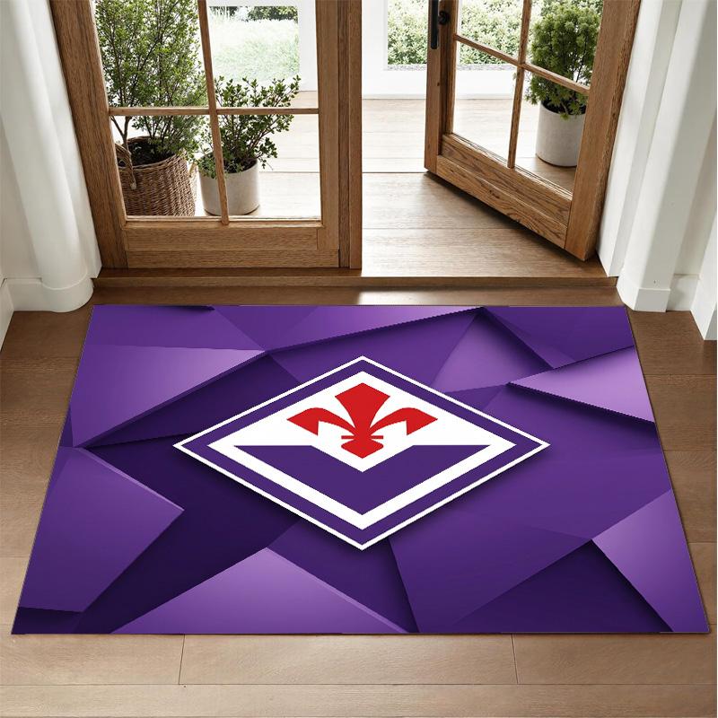 Fiorentina FC Design Crystal Velvet Rug Soft Decorative Mat for Bedroom Entrance