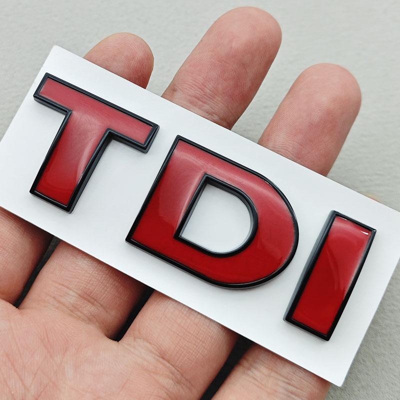 3D ABS Черно-Красный Логотип TDI Шильдик на Заднюю Крышку Багажника Автомобиля для VW Наклейка с Буквами TDI Аксессуары AY5