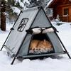 Oxford Insulated Dog House Foldable Cat Teepee Tent Pet Hideaway Outdoor Pet Tent  Summer Outdoor