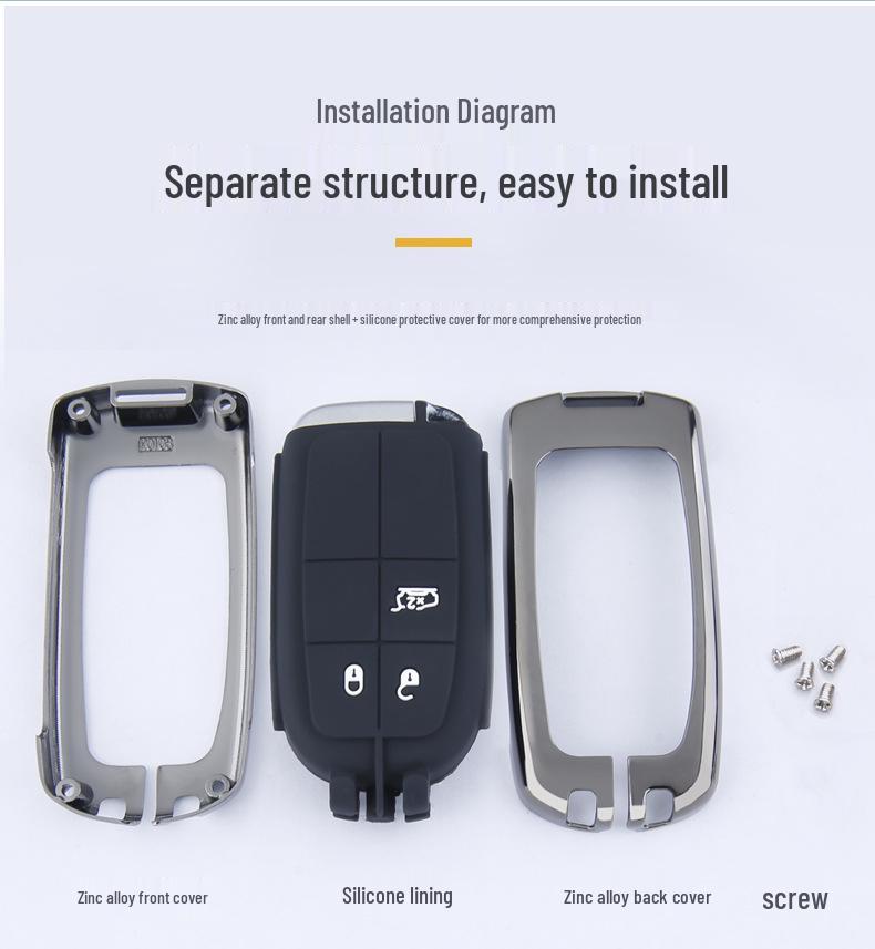 Jeep Compass, Commander, Cherokee, Renegade, Grand Cherokee Key Case & Car Bag Shell