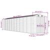 Garden Shed Brown 191 x 895 x 198 cm Galvanized Steel