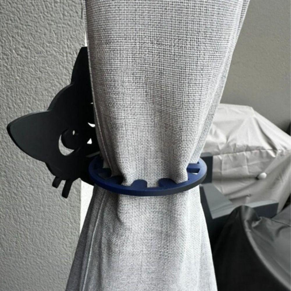 1 Pair Fashion Curtain Tieback Creative Curtain Buckle Ornament Black Cat Curtain Straps Decoration