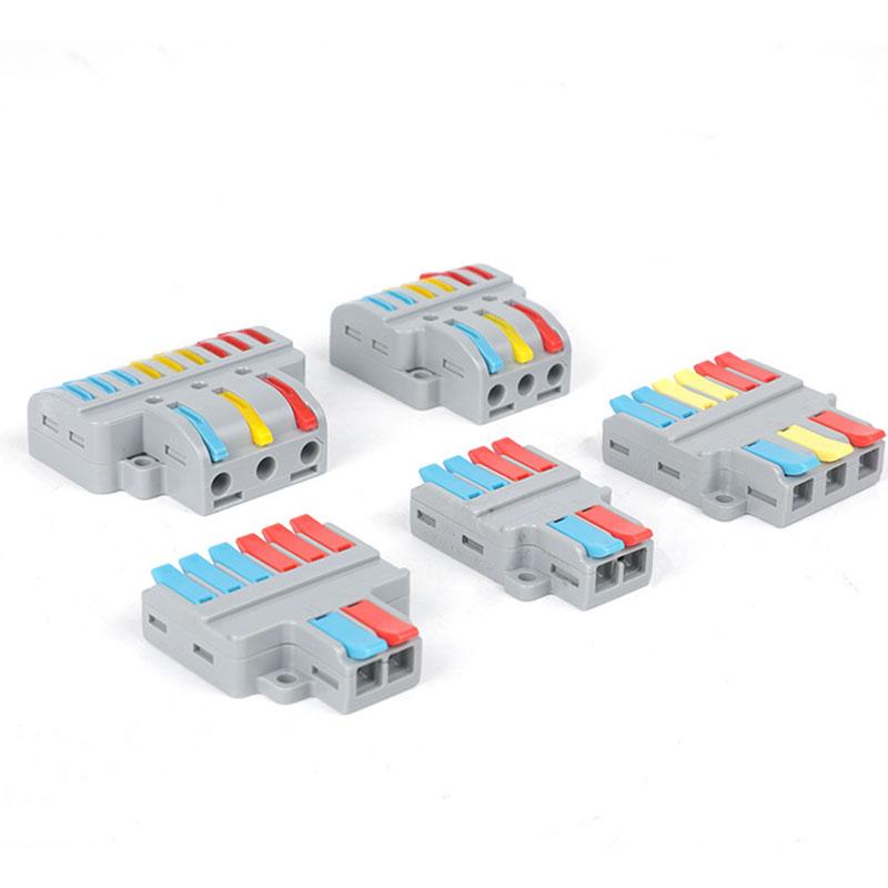 Быстрый разветвитель 2 входа 4/6 выхода 3 входа 6/9 выхода Разъем для проводов Универсальный разъем для проводного кабеля Вставной клеммный блок для проводника