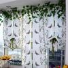 Home Decor Bedroom Decor Rural Butterfly Flower Embroidered Window Curtain Sheer Drape