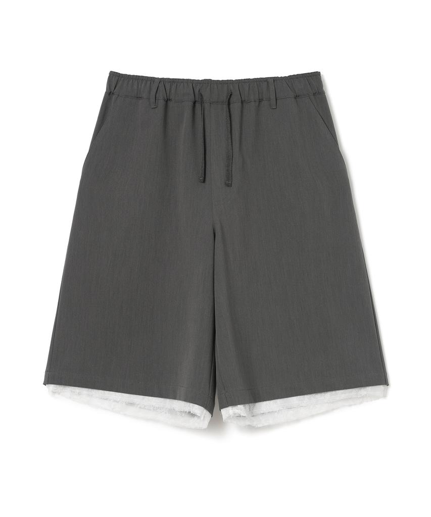 MILLO WOMEN Cutoff Trimmed Bermuda Shorts [Charcoal]