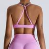 New Chest Pleated Sexy Yoga Bra For Women, Seamless Back Sports Bra, Quick Drying Running And Fitness Suit