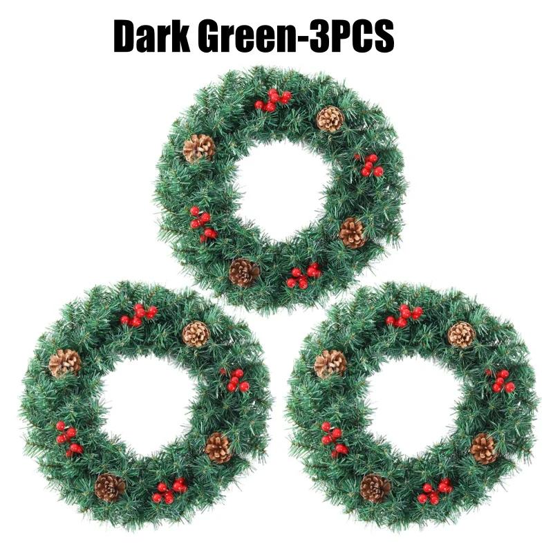 Рождественский венок из лозы Праздничные украшения для дома, двери, стены, центральный элемент для стола, Праздничная рождественская вечеринка, Сезонные украшения