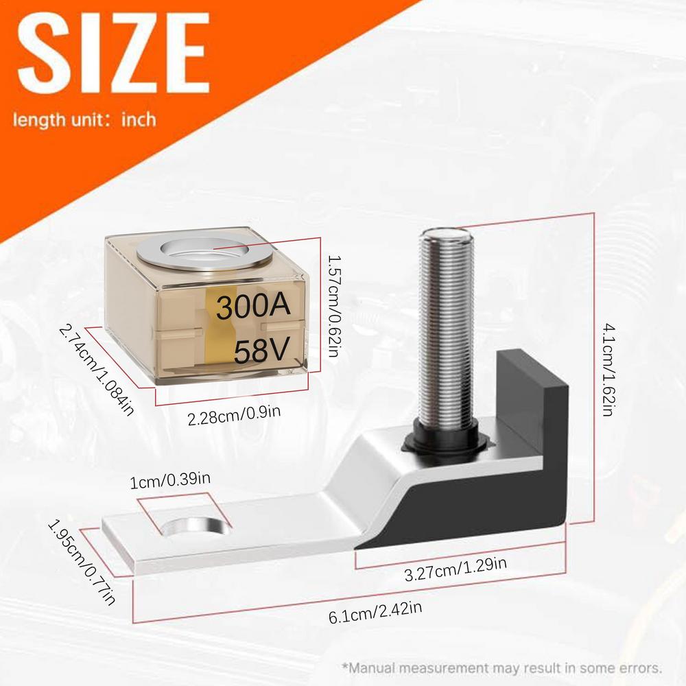 Комплект предохранителей для клемм аккумуляторной батареи постоянного тока, устойчивый к высоким температурам, автомобильные держатели предохранителей, пылезащитный блок предохранителей MRBF, автомобильные аксессуары