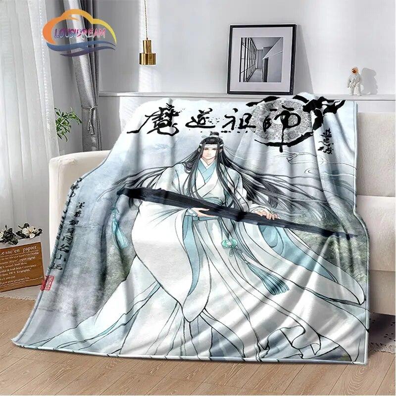 Anime Grandmaster of Demonic Cultivation Flannel Soft Throw Blanket Mo Dao Zu Shi Lightweight Warm Sofa Bed Travel Quilt