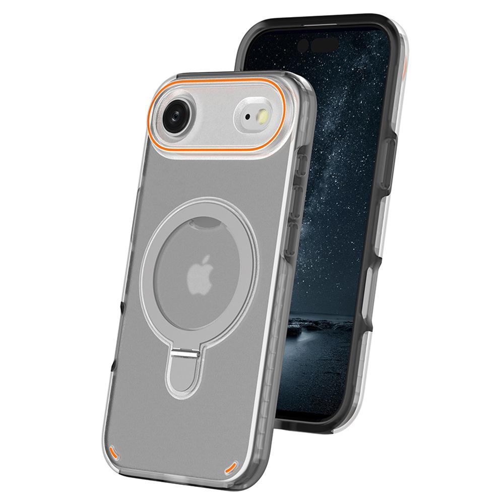 For iPhone Air Magnetic Case with Kickstand TPU + PC Shockproof Phone Cover
