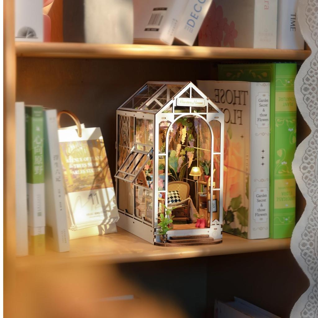 Руководство пользователя на японском языке Robotime 3D Wood Puzzle Book Nook Series Tsukurundesu® [Официальная продажа/включен японский язык] (Цветочная веранда)