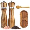 Деревянная солонка и перечница, регулируемая, простое управление, ароматная мельница для специй, мельница с регулируемым помолом для орехов, подарки на день рождения