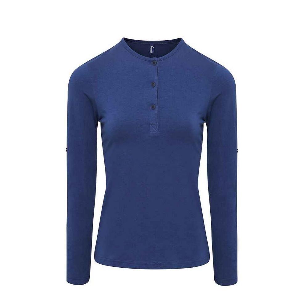 Premier Womens/Ladies Long John Roll Sleeve T-Shirt