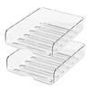 2Pcs Layered Stackable Desk Organizer Paper Tray Transparent Design Multi-Functional Storage Container