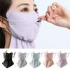 Fashion Quick Drying Ice Silk Mask Breathable Hanging Ear Sun Protection Mask Solid Color Anti-UV Mask Scarf Women
