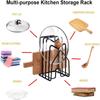 Rack Shelf Stand Multi Layer Space Saving Rustproof Cutting Board Practical Kitchen Organizer Pot Lid Holder Iron Art Home Rack