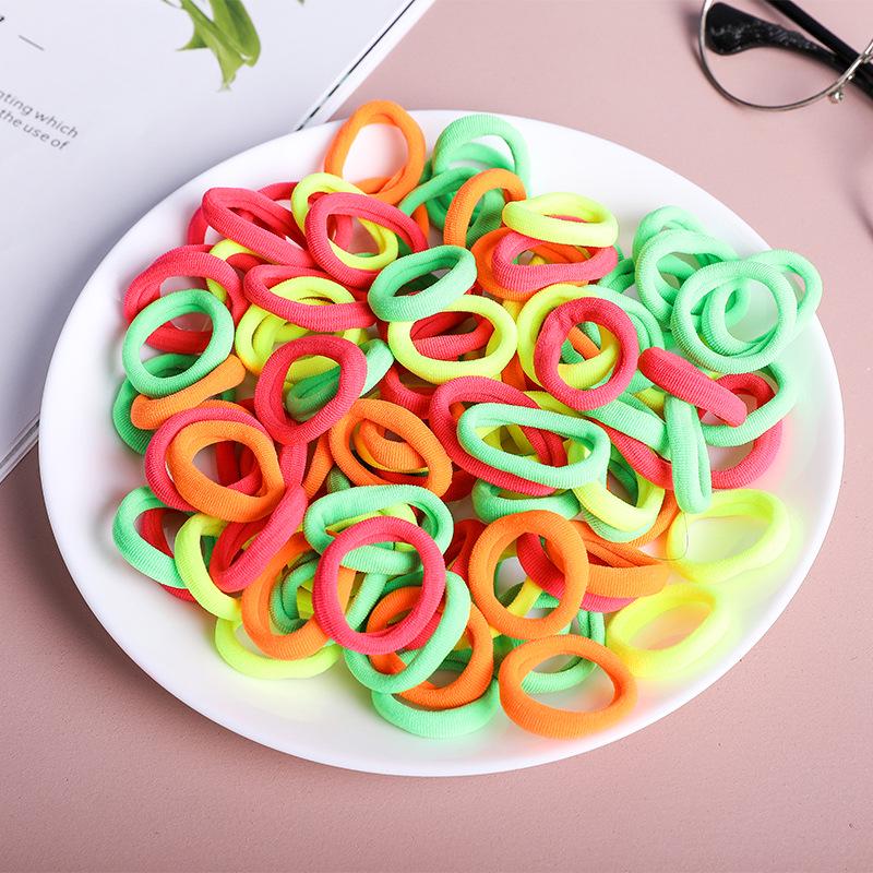 2.5cm Children's No-Damage Hair Ties, Seamless Scrunchies, Baby Headbands, Rubber Bands - Pack of 50