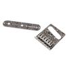 6 Saddles Bridge Replacement Metal Bridge with Plate Spanner Screws Set for Electric Guitar