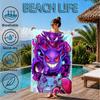 Ghost Haunting Glow Beach Towel, Microfiber Beach Towel, Perfect For Pool, Beach, Travel, Home Decor Beach Party Fan gifts
