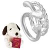 Насадка на ухо Снупи, мягкая игрушка, 2 последовательных оборота, 1 шт., одно ухо, серебро 925 пробы, официальный персонаж PEANUTS Goods [Синдзюку Гиннокура] (Сделать набор)