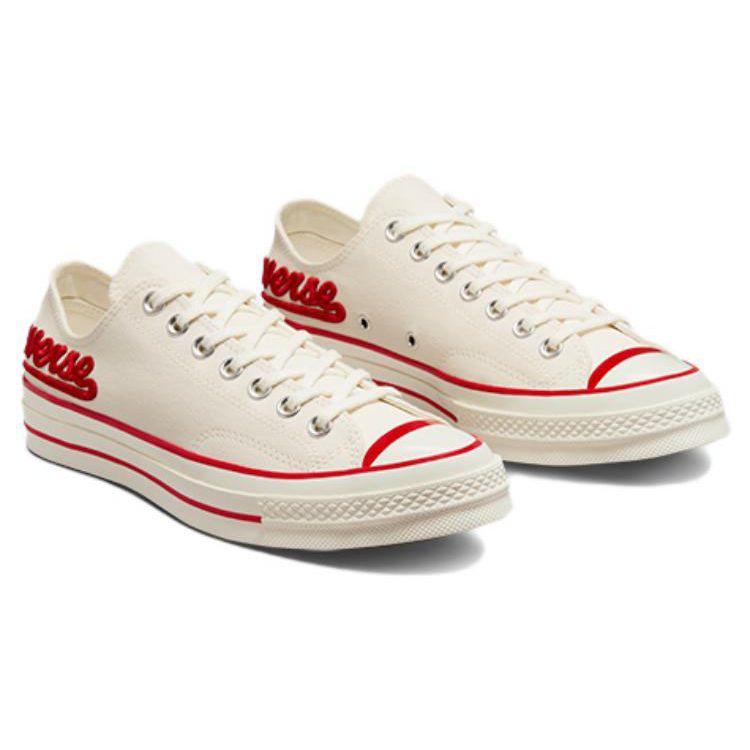 Converse 1970s Classic Trend Durable Low Top Canvas Shoes Unisex Sneakers White Red A04176C
