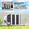 Садовый домик - Садовая бытовка 1,26 м² - Сарай для хранения инструментов 2 запирающиеся двери - разм. 147Д x 86Ш x 134В см - Листовая сталь Черный Белый