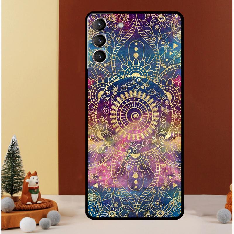 Элегантный чехол с цветочным узором Мандала для Samsung Galaxy S23 S24 Ultra S8 S9 S10 S22 Plus Note 10 20 Ultra S20 S21 FE