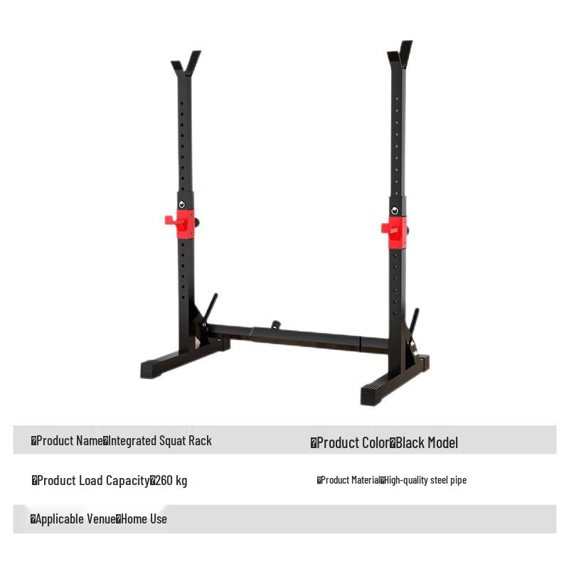 Integrated Squat Rack with Weight Bench