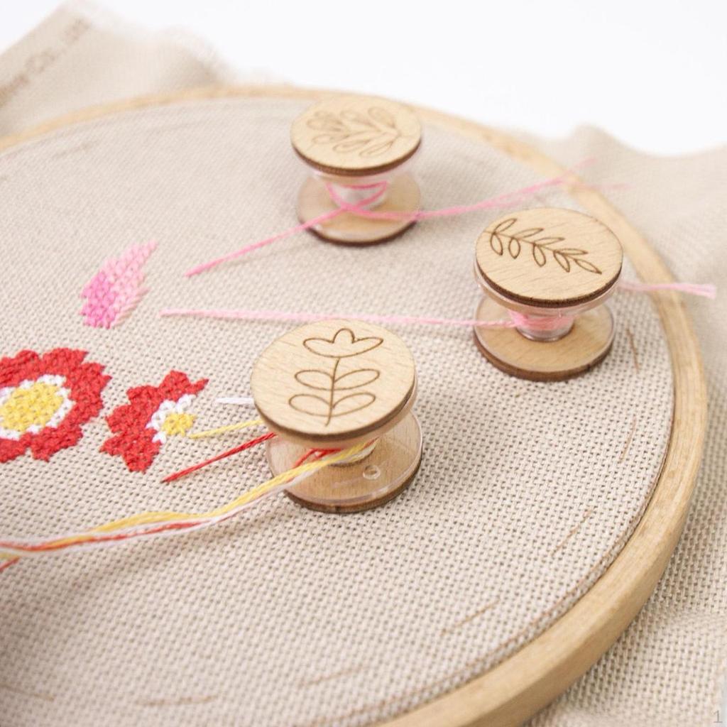 6 Pieces Embroidery Thread Management Parking Bobbin Portable Needlework Art Cross Stitch Sturdy
