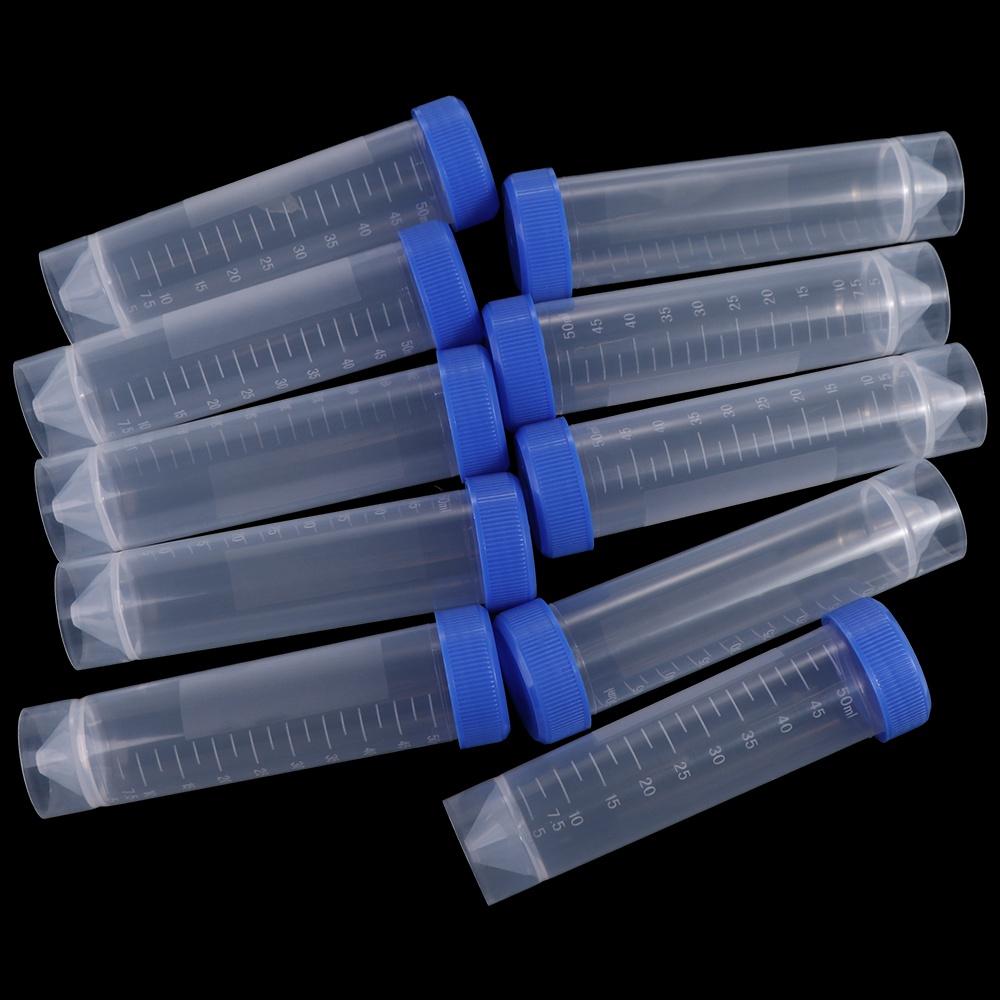 Fittings With Scale Lab Analysis Bottles Centrifuge Tubes Caps Pack Container Plastic Test Tube
