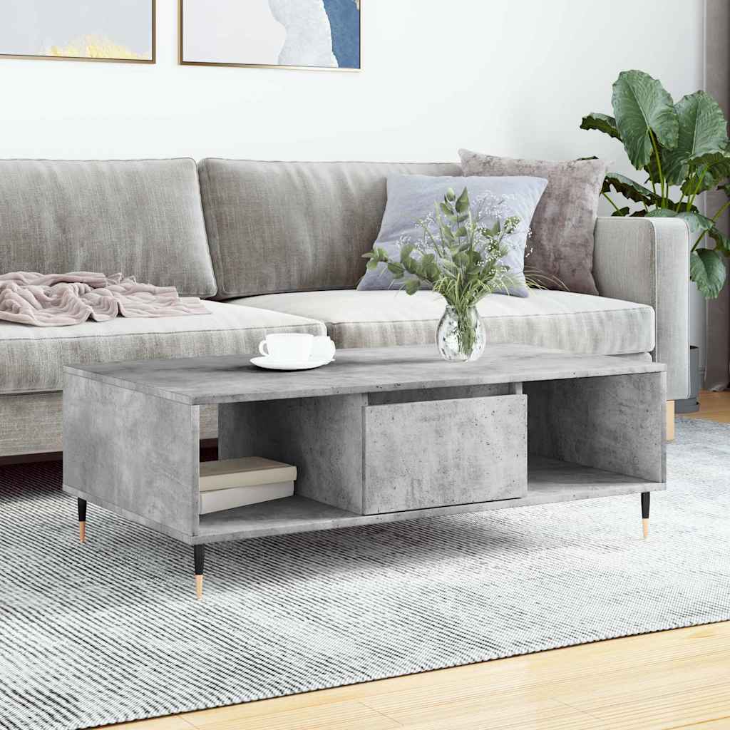 Coffee Table Concrete Grey 104 x 60 x 35 cm Particleboard