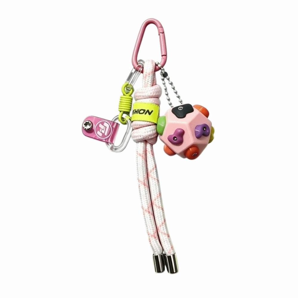 Colorful Climbing Ball Keychain Funny Climbing Equipment Keyring Climbing Series Bag Pendant Gift