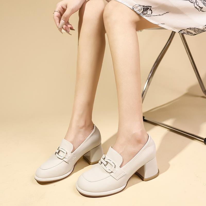 Модные однотонные туфли на тонком каблуке 2024 года, новые туфли для женщин, модные туфли со стразами и круглой головкой для женщин, Zapatos Para Mujeres