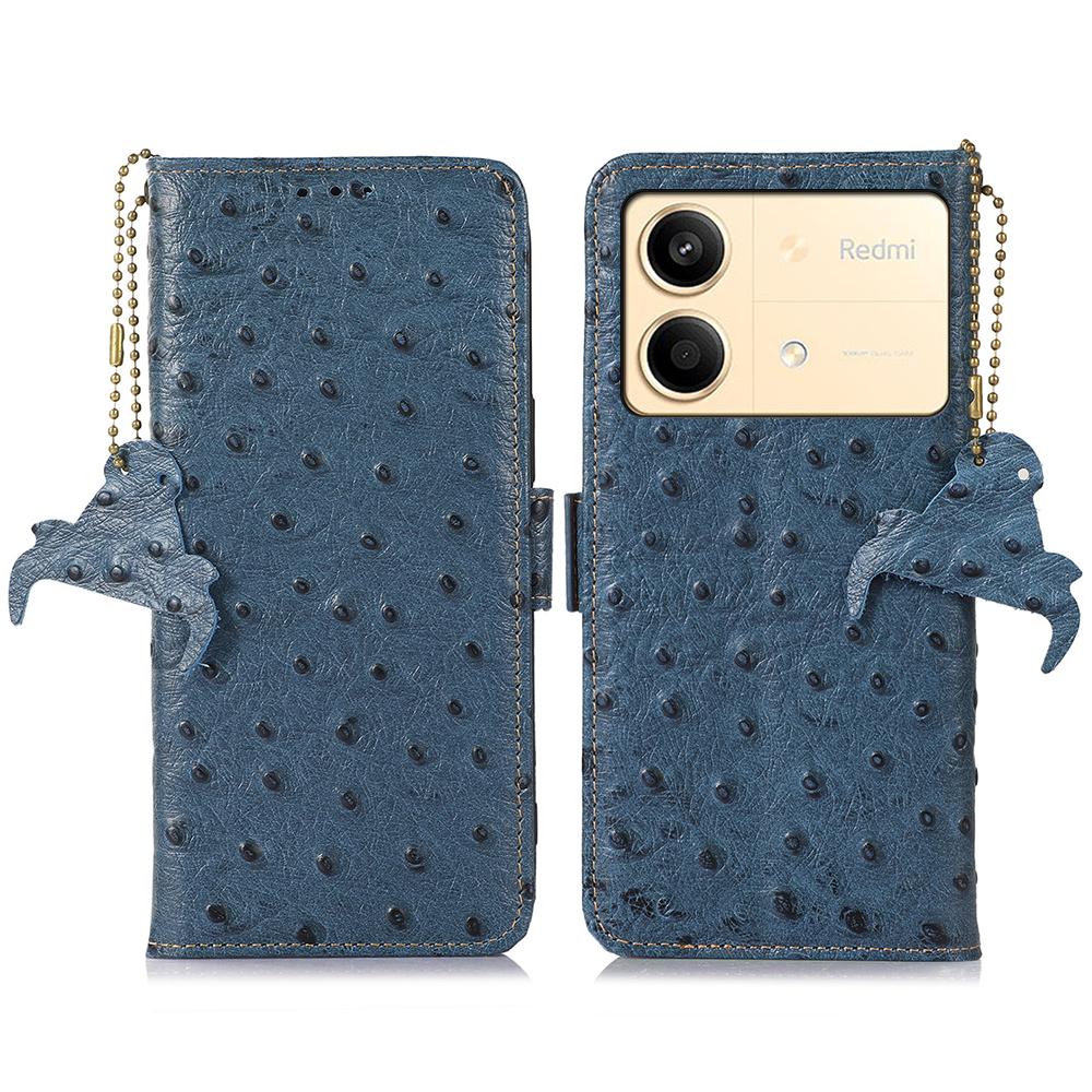 Для Xiaomi Redmi Note 13R Pro 5G Чехол-кошелек RFID-блокировка из натуральной коровьей кожи