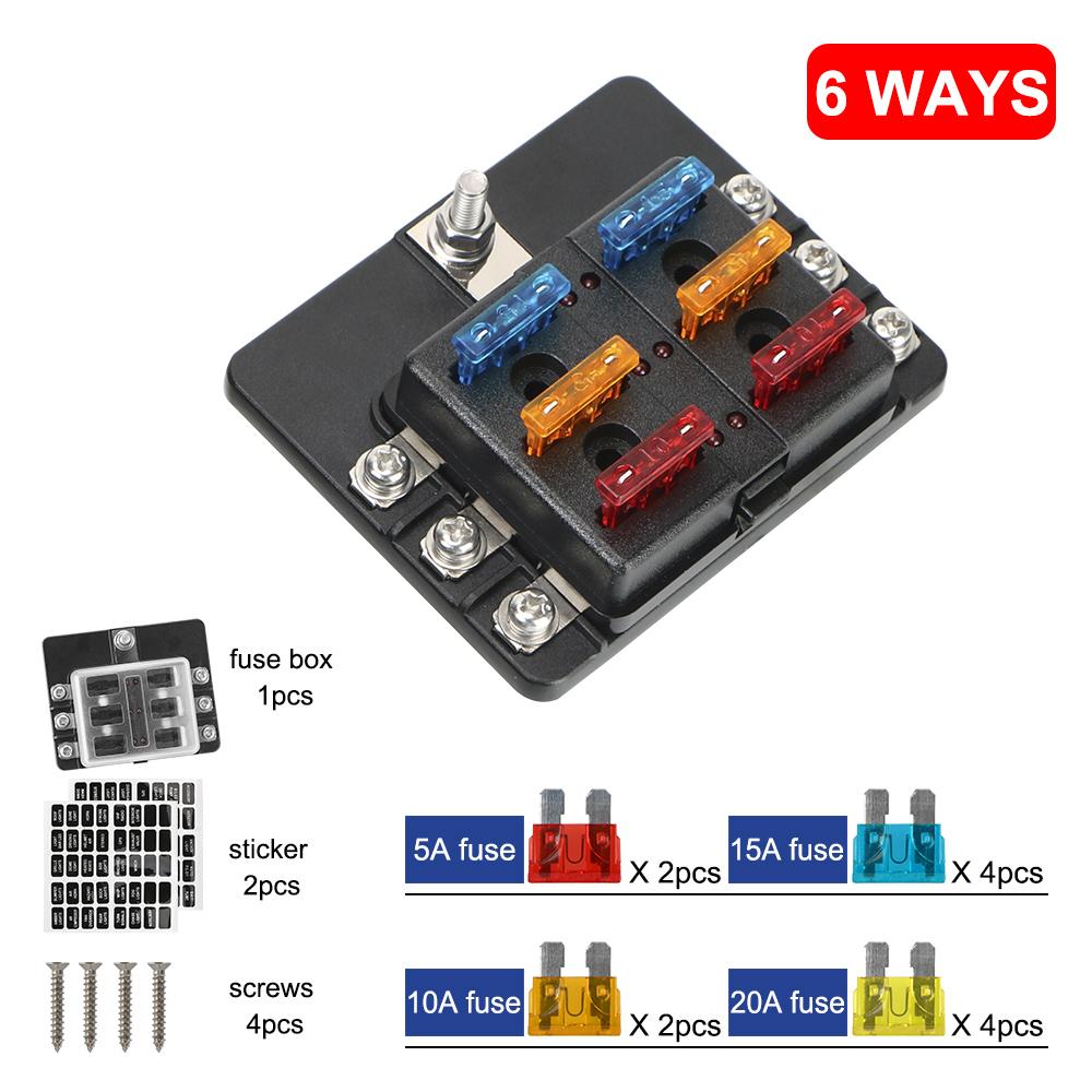 Fuse Box Holder M5 Stud With LED Indicator Light For Auto Car Boat Marine 32V 100A