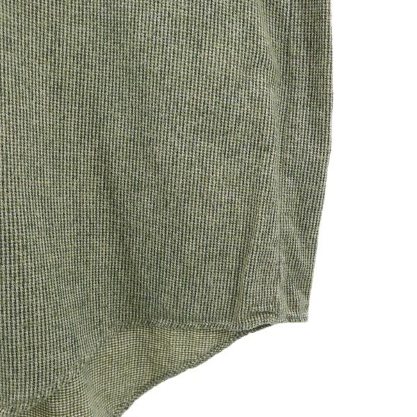 Vintage Рубашка Дедушки 70-х годов Рубашка с длинным рукавом цельная 43 зеленая Женская Б/У