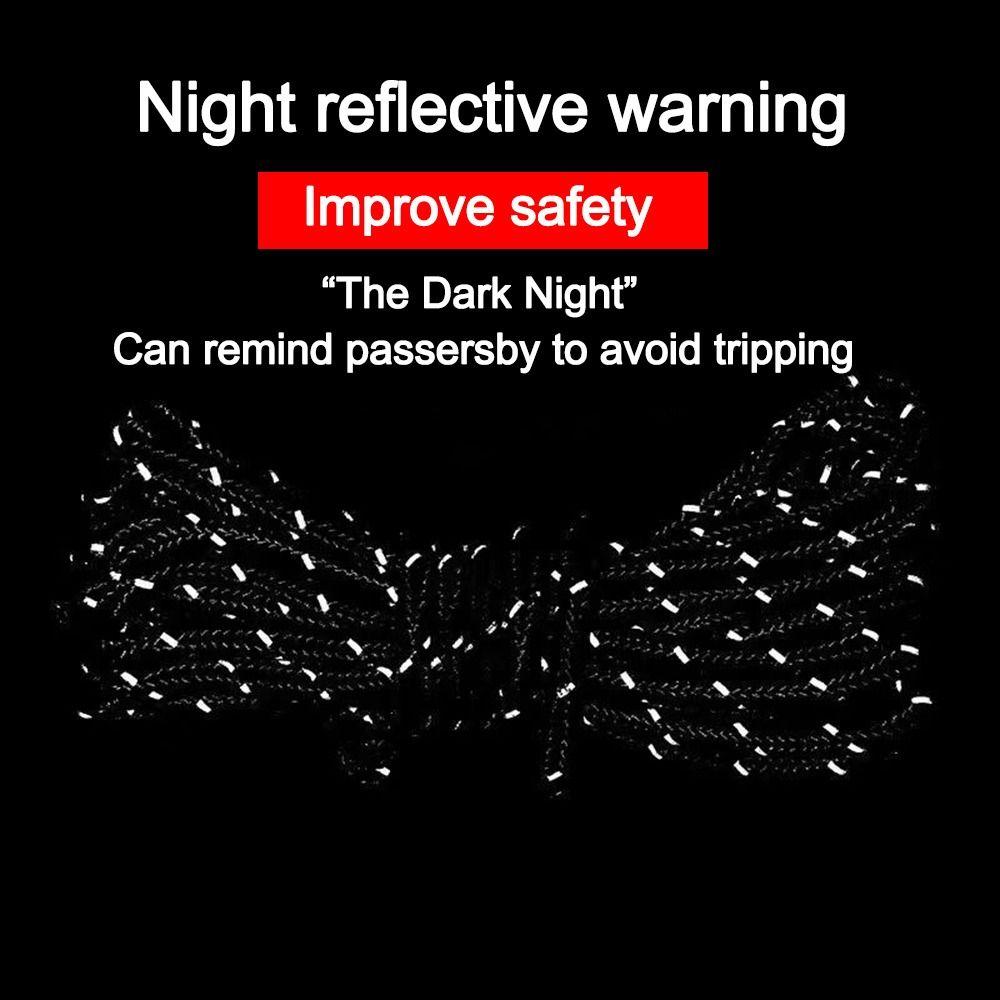 Reflective Tent Ropes 4m Pulley Tensioner Fastener Durable Camping Tent Rope Camping Accessories