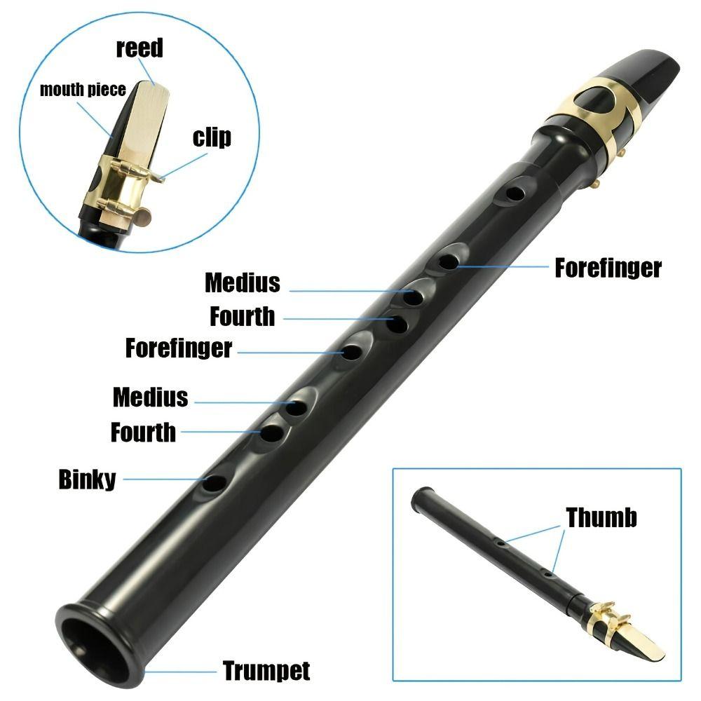 8-Hole Pocket Saxophone Lightweight Professional Saxophone Woodwind Instrument Stage Performance