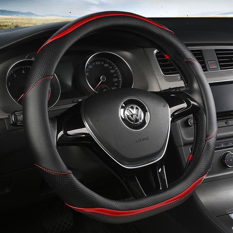 D-образный чехол на руль автомобиля для VW Jetta 6 2017-Golf 7 Scirocco Bettle 2012-Tiguan Volkswagen
