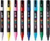 Posca Mitsubishi Pencil Тонкий Круглый 8 ШТ PC3M8C Водобазовый Маркер, Наконечник, Перо, Цвета,