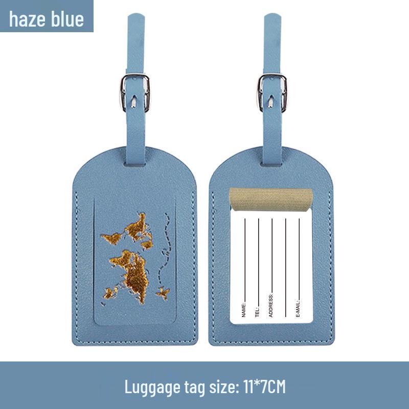 Customizable PU Leather Passport Cover with Hot Stamped Logo, Map, Luggage Tag, & Passport Holder Set