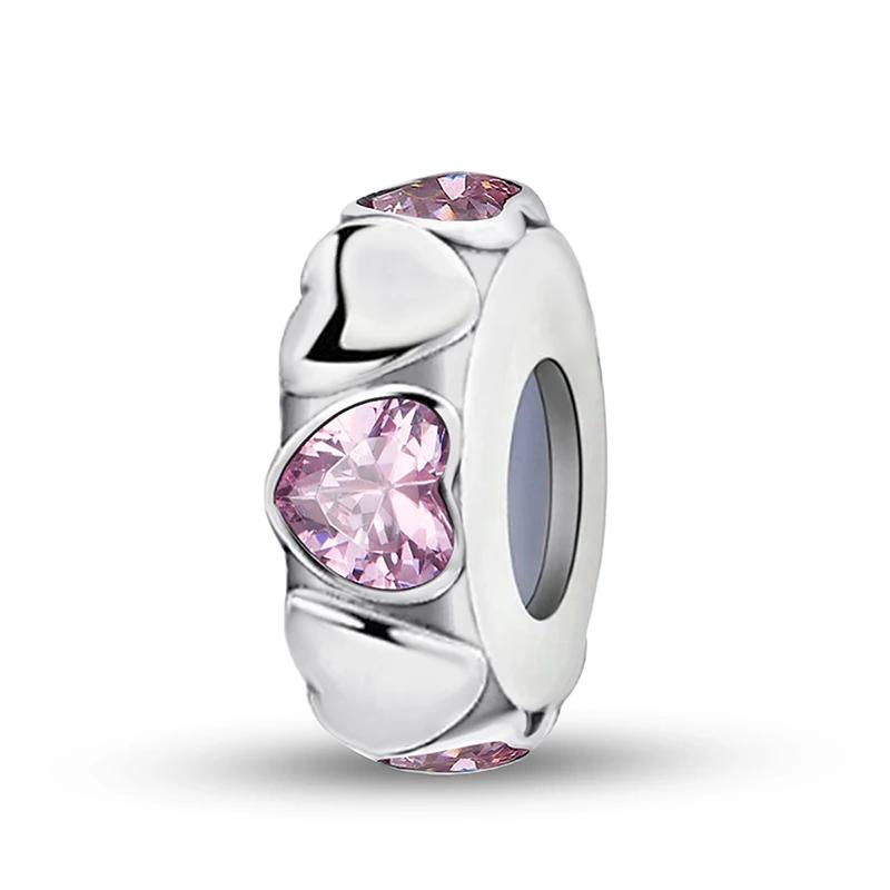 Медные милые шармы-бусины в форме сердца для изготовления браслетов-бэнглов своими руками, подарок, высококачественная бижутерия для женщин