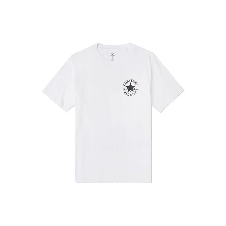 Converse Футболки Chuck Мужская Белая С Круглым Вырезом Умеренный Прямой Крой 10022042-A02