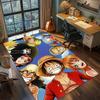 One Piece Luffy and Straw Hat Crew Rug Carpet Large Area Rug Non Slip Washable Floor Mat Gamer Room Bedroom Home Decor