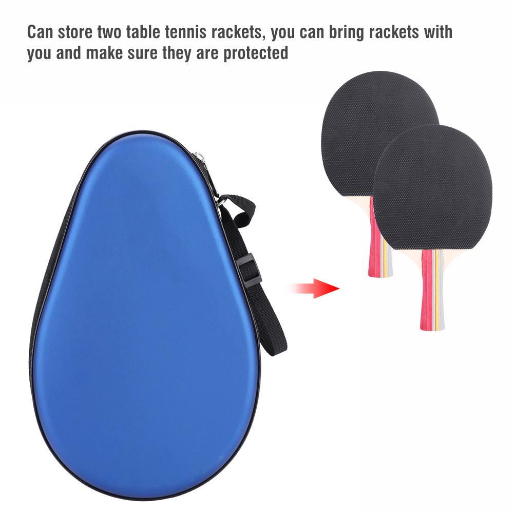 HUIESON Waterproof PU Table Tennis Racket Case Ping Pong Paddle Bat Bag