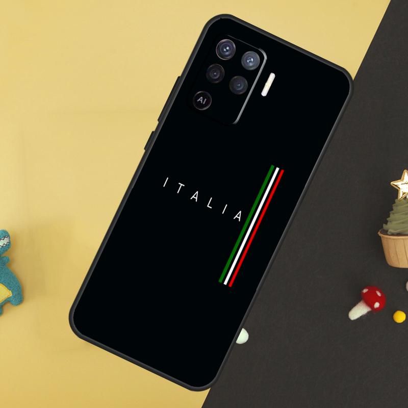 Italy Flag Vintage Italian For OPPO A57S A53S A54S A98 A78 A58 A79 A15 A17 A77 A16 A76 A96 A52 A72 A5 A9 A94 A74 Case