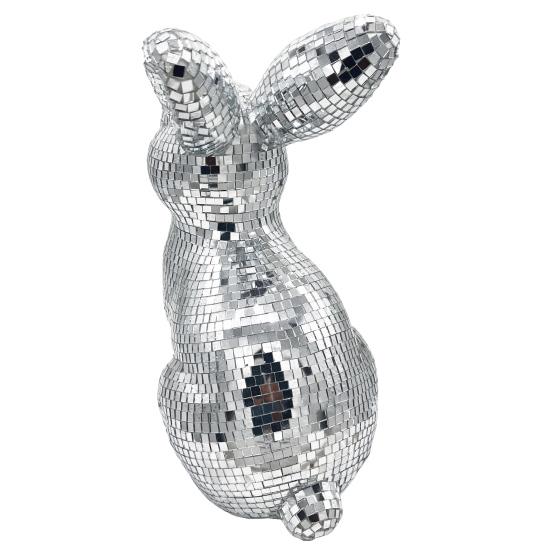 Диско-шар Кролик Ручная работа Мини Зеркальная Фигурка Кролика Форма Кролика Диско-шар для вечеринок Свадьбы Дня Рождения Украшения