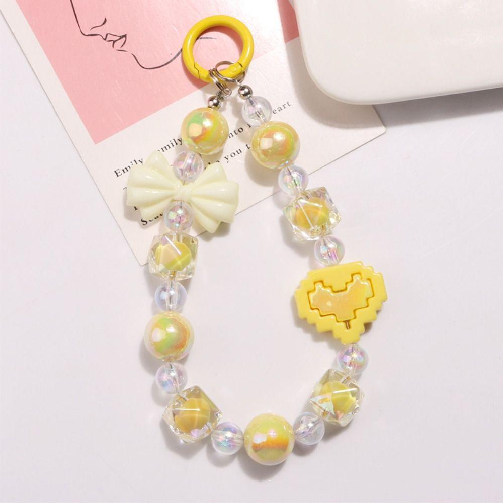 Cute Bow Colorful Phone Lanyard Star Glitter Wrist Straps  Phone Accessories