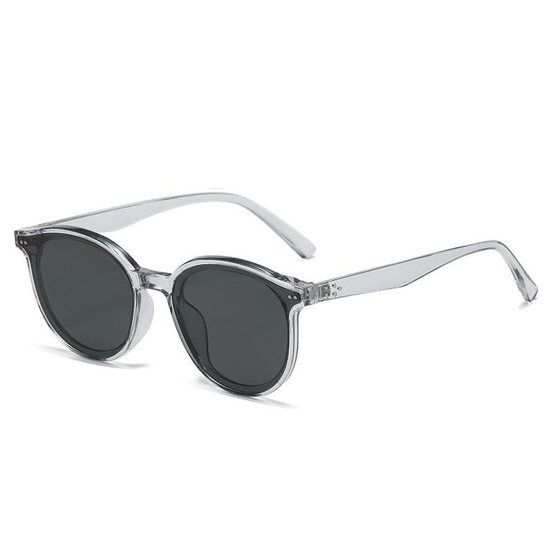 Retro Round Frame Sunglasses For Women Uv400 Protectio N With Gray Lenses For Outdoor Activities